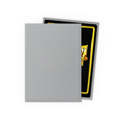 A Silver Matte Japanese Card Sleeve. Brand: Dragon Shield (Dev), Item: Silver - Matte Sleeves