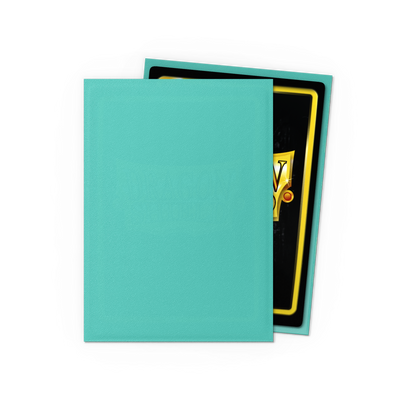 A teal Japanese Dragon Shield Matte Card Sleeves. Brand: Dragon Shield (Dev), Item: Mint - Matte Sleeves