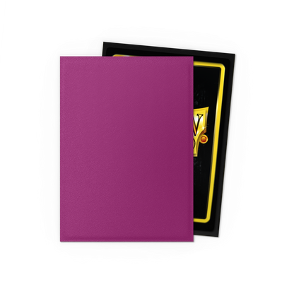 A purple Matte Dual Japanese card sleeve. Brand: Dragon Shield (Dev), Item: Wraith - Matte Dual Sleeves