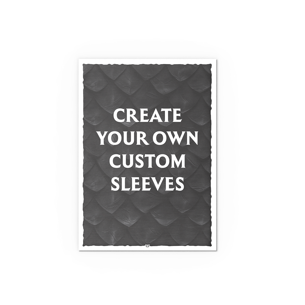 A dark gray brushed texture card sleeve. Brand: Dragon Shield (Dev), Item: Custom Sleeves - Brushed