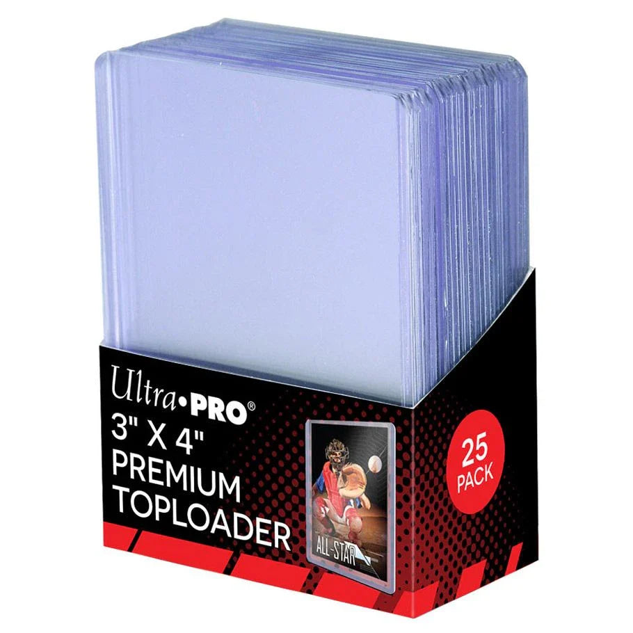 A sealed Ultra Pro Toploader box featuring a baseball player. Publisher: Ultra Pro, Game: N/A, Set: N/A (N/A)